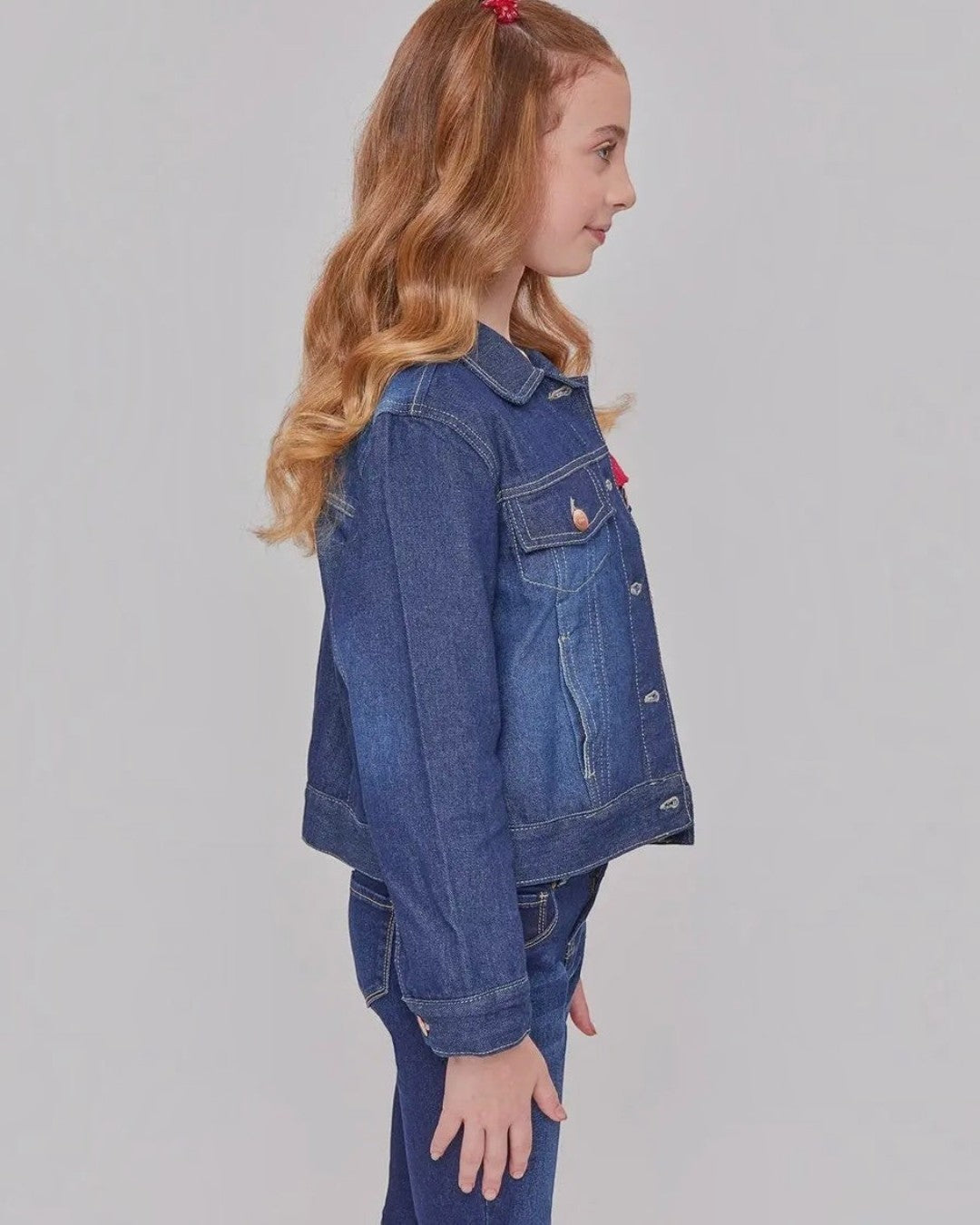 Kids Jean Jacket- Dark Wash - Calla Lily Cosmetics + CL kids