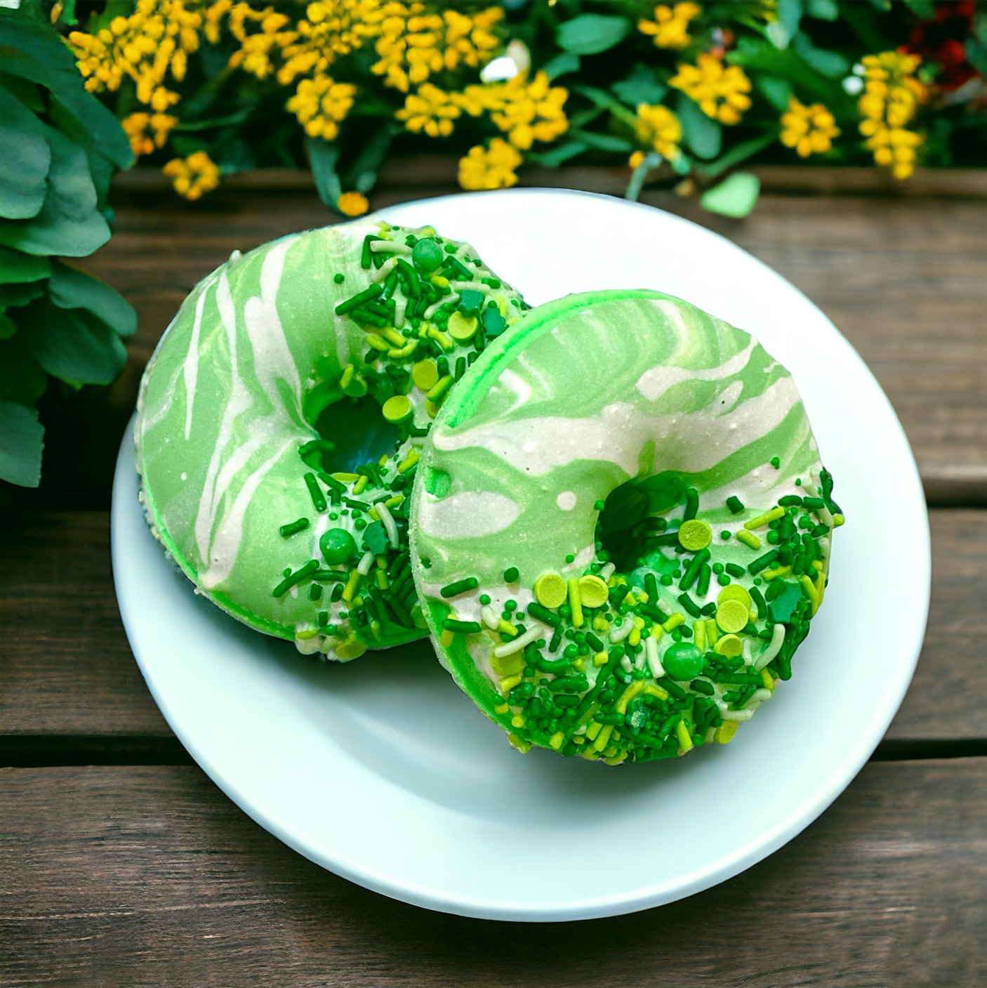 Donut Bath Bomb - Green - Calla Lily Cosmetics + CL kids