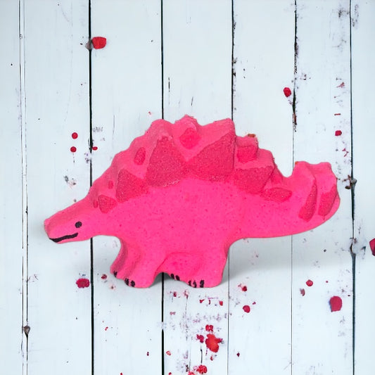 Stegosaurus Bath Bomb - Pink - Calla Lily Cosmetics + CL kids