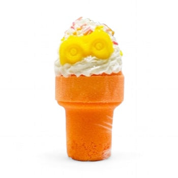 Ice Cream Cone Bath Bomb - Orange - Calla Lily Cosmetics + CL kids