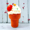 Ice Cream Cone Bath Bomb - Red Orange - Calla Lily Cosmetics + CL kids