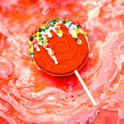 Lollipop Bath Bomb - Orange - Calla Lily Cosmetics + CL kids