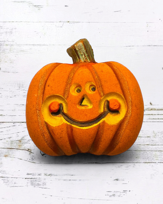 Happy Face Pumpkin Bath Bomb - Calla Lily Cosmetics + CL kids