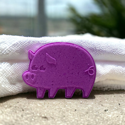 Piggy Bath Bomb - Purple - Calla Lily Cosmetics + CL kids