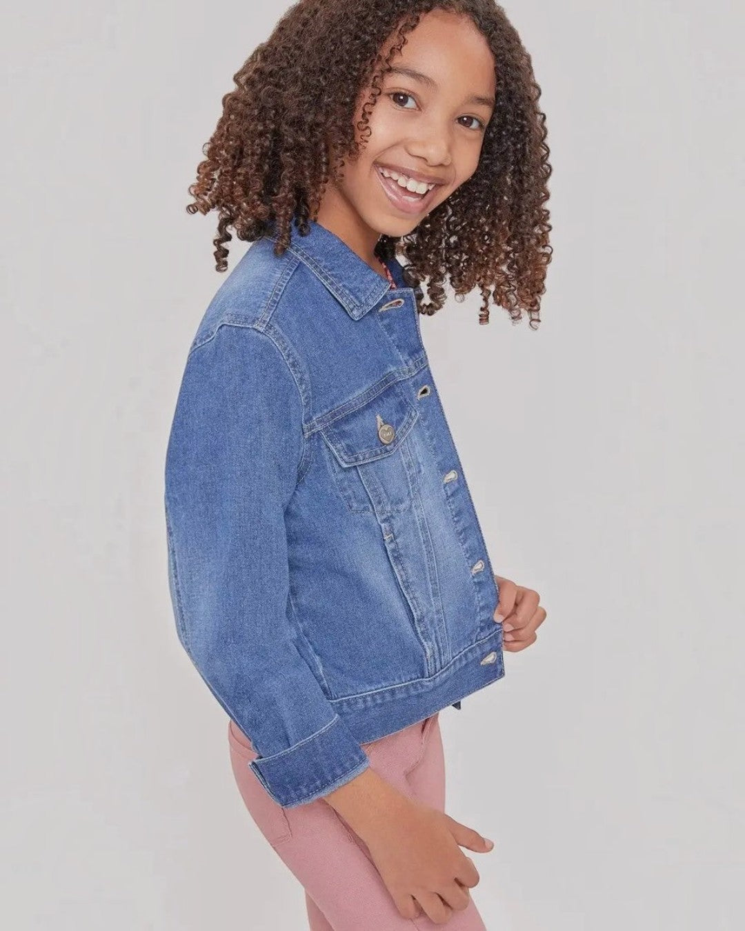 Kids Jean Jacket- Medium Wash - Calla Lily Cosmetics + CL kids