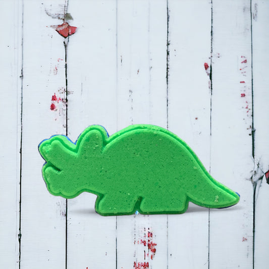 Triceratops Dino Bath Bomb - Green - Calla Lily Cosmetics + CL kids