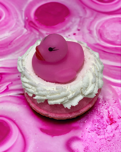 Bubbly Donut Bath Bomb - Pink - Calla Lily Cosmetics + CL kids