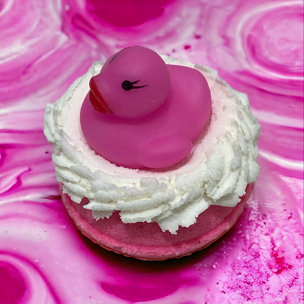 Bubbly Donut Bath Bomb - Pink - Calla Lily Cosmetics + CL kids