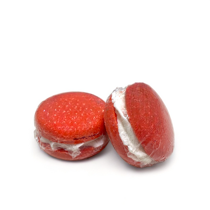 Two red orange tigers blood bath cookies against a white background