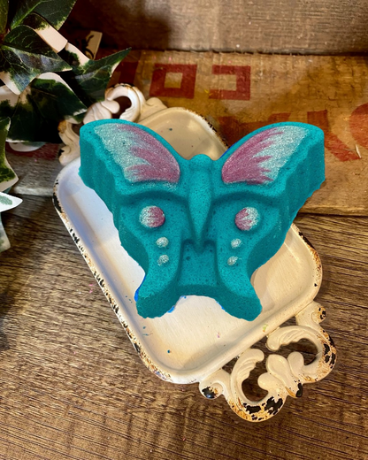 Butterfly Bath Bomb - Teal - Calla Lily Cosmetics + CL kids