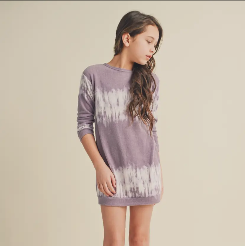 Purple Sweater Dress - Tween - Calla Lily Cosmetics + CL kids