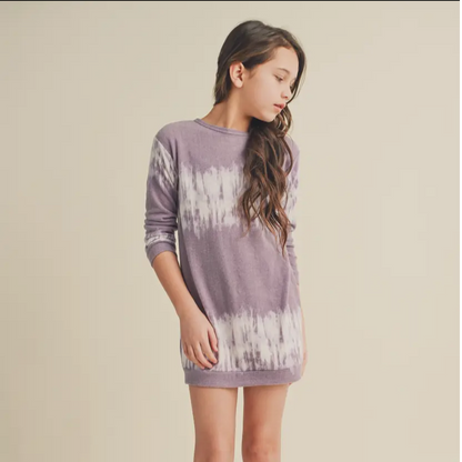 Purple Sweater Dress - Tween - Calla Lily Cosmetics + CL kids