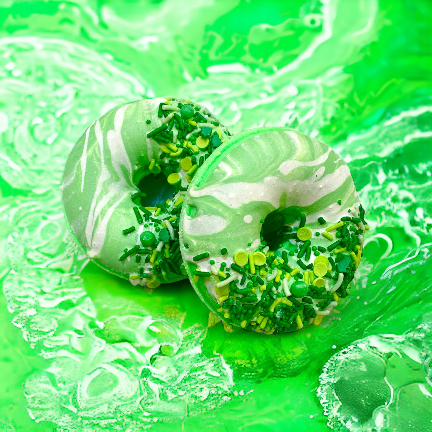 Donut Bath Bomb - Green - Calla Lily Cosmetics + CL kids