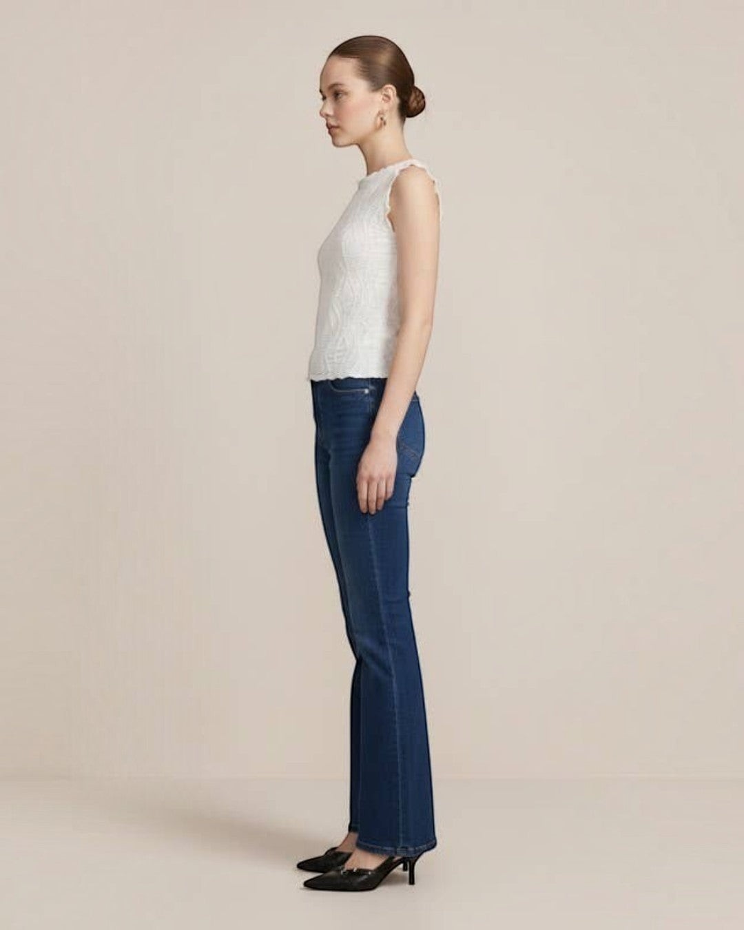 Textured Knit Sleeveless Tank