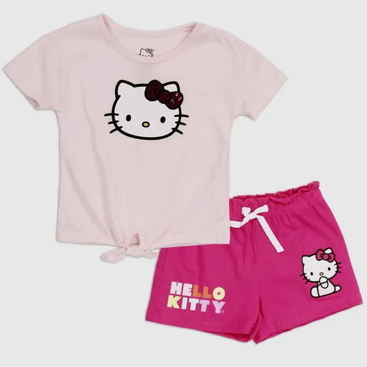 Hello Kitty Pink Short Set - Calla Lily Cosmetics + CL kids