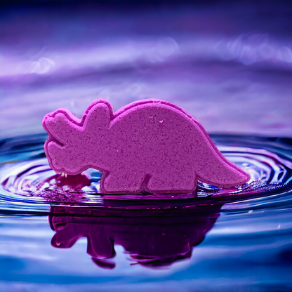 Triceratops Dino Bath Bomb - Purple - Calla Lily Cosmetics + CL kids