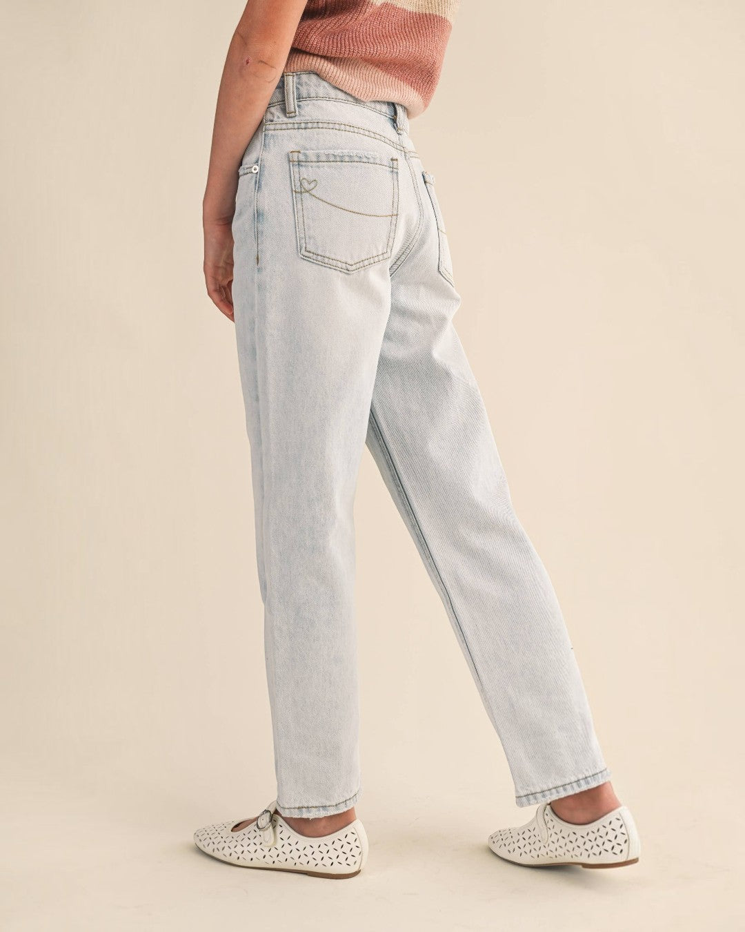 Tween Girl's Straight Leg Denim Pants/Jeans