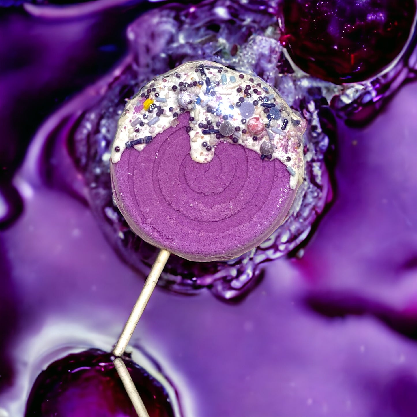 Lollipop Bath Bomb - Purple - Calla Lily Cosmetics + CL kids