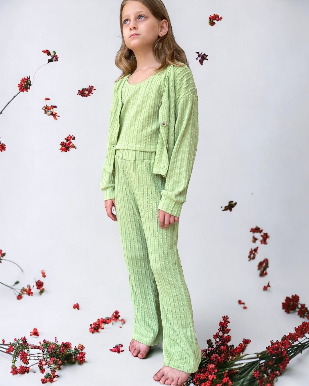 Moss Green Rib Knit Activewear - Calla Lily Cosmetics + CL kids