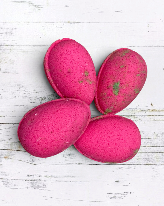 Speckled Egg Bath Bomb - Pink Strawberry - Calla Lily Cosmetics + CL kids