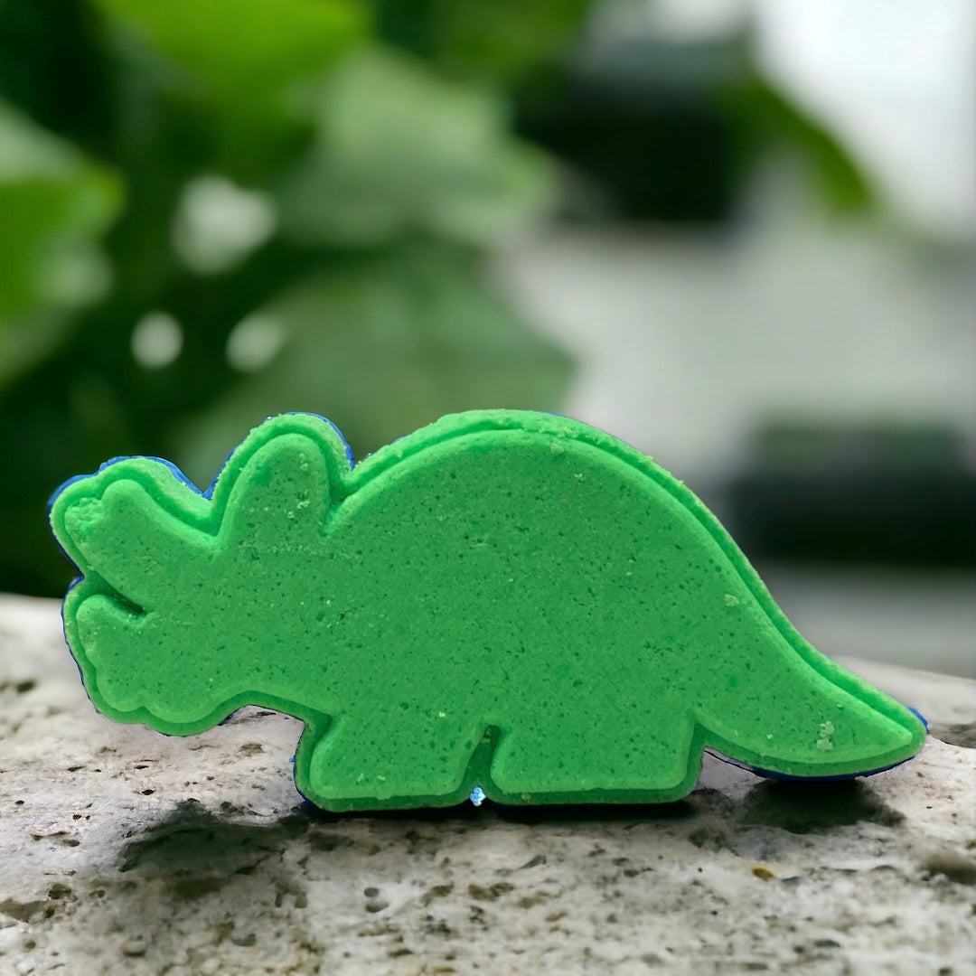 Triceratops Dino Bath Bomb - Green - Calla Lily Cosmetics + CL kids