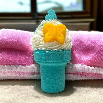 Ice Cream Cone Bath Bomb - Teal | CL kids