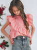 Asymmetrical Ruffle Sleeveless Top - Tween - Calla Lily Cosmetics + CL kids