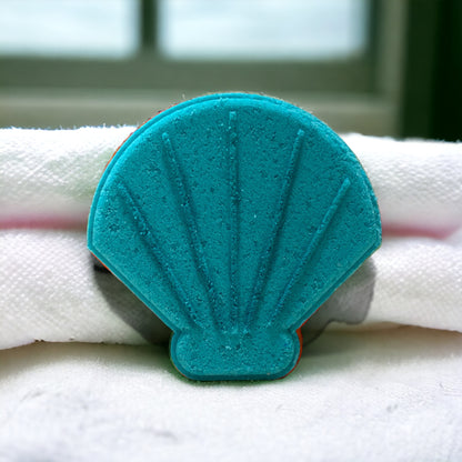 Shell Bath Bomb - Teal - Calla Lily Cosmetics + CL kids