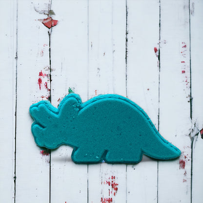 Triceratops Dino Bath Bomb - Teal - Calla Lily Cosmetics + CL kids