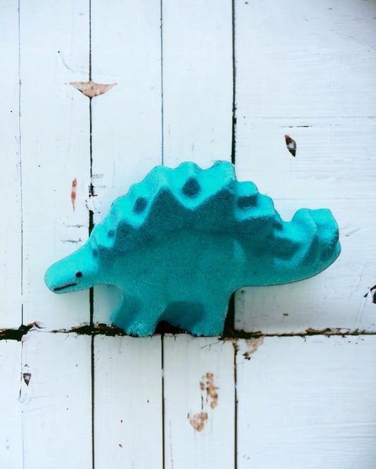 Stegosaurus Bath Bomb - Teal - Calla Lily Cosmetics + CL kids