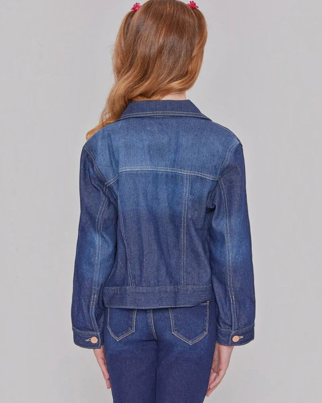 Kids Jean Jacket- Dark Wash - Calla Lily Cosmetics + CL kids