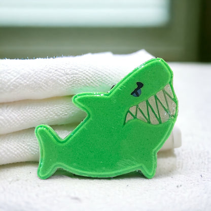 Shark Bath Bomb - Green - Calla Lily Cosmetics + CL kids