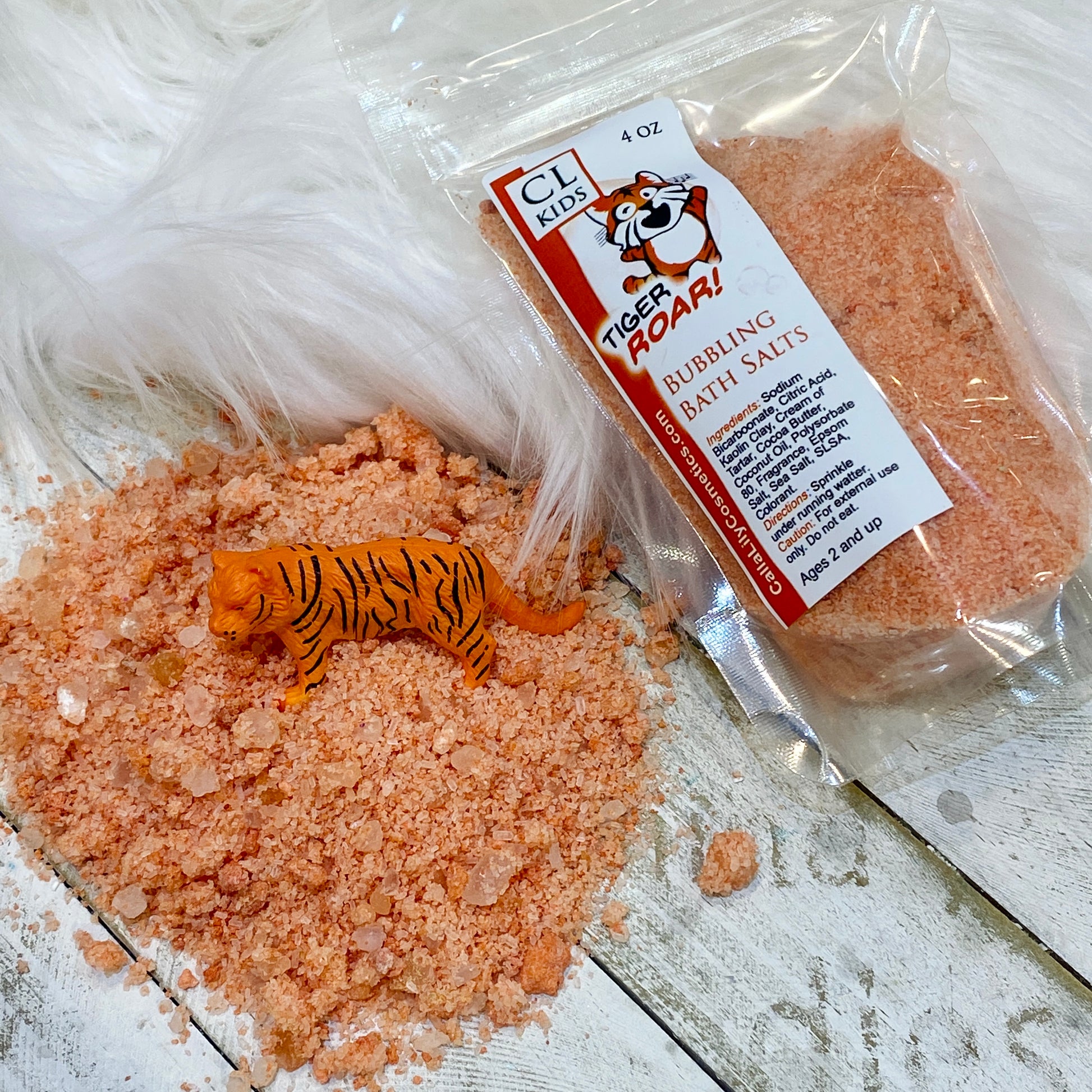 Tiger Roar Bubbling Bath Salts - Calla Lily Cosmetics + CL kids