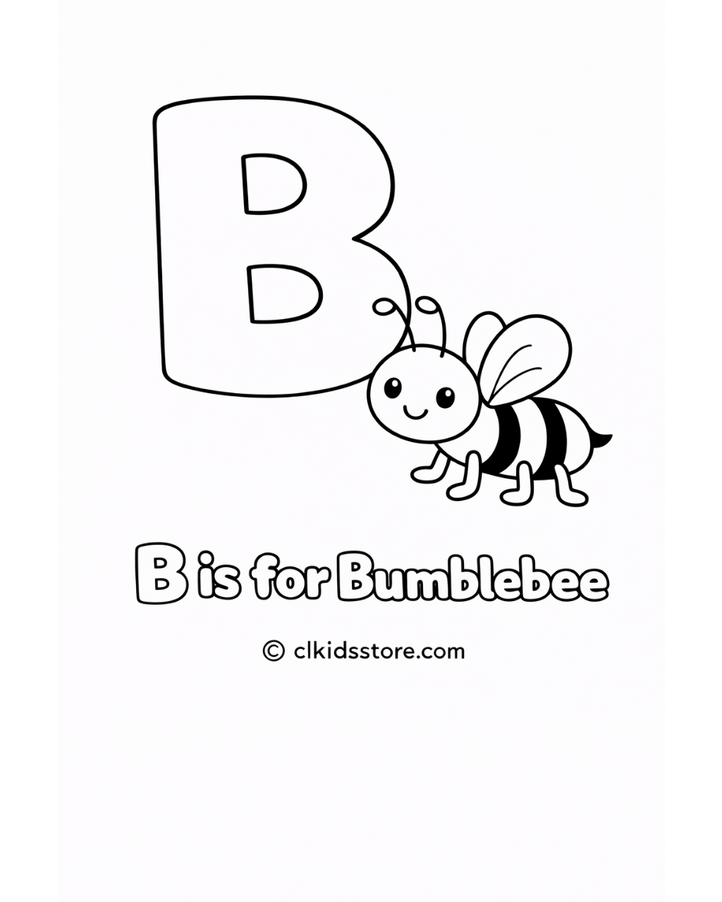 B is for Bumblebee? Coloring Sheet - Calla Lily Cosmetics + CL kids