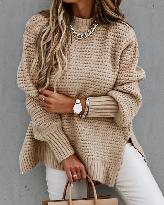 Chunky Side Slit Sweater - Calla Lily Cosmetics + CL kids
