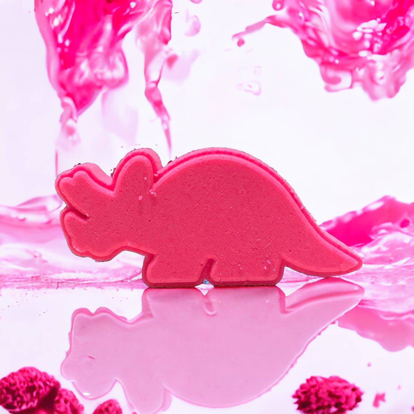 Triceratops Dino Bath Bomb - Pink - Calla Lily Cosmetics + CL kids