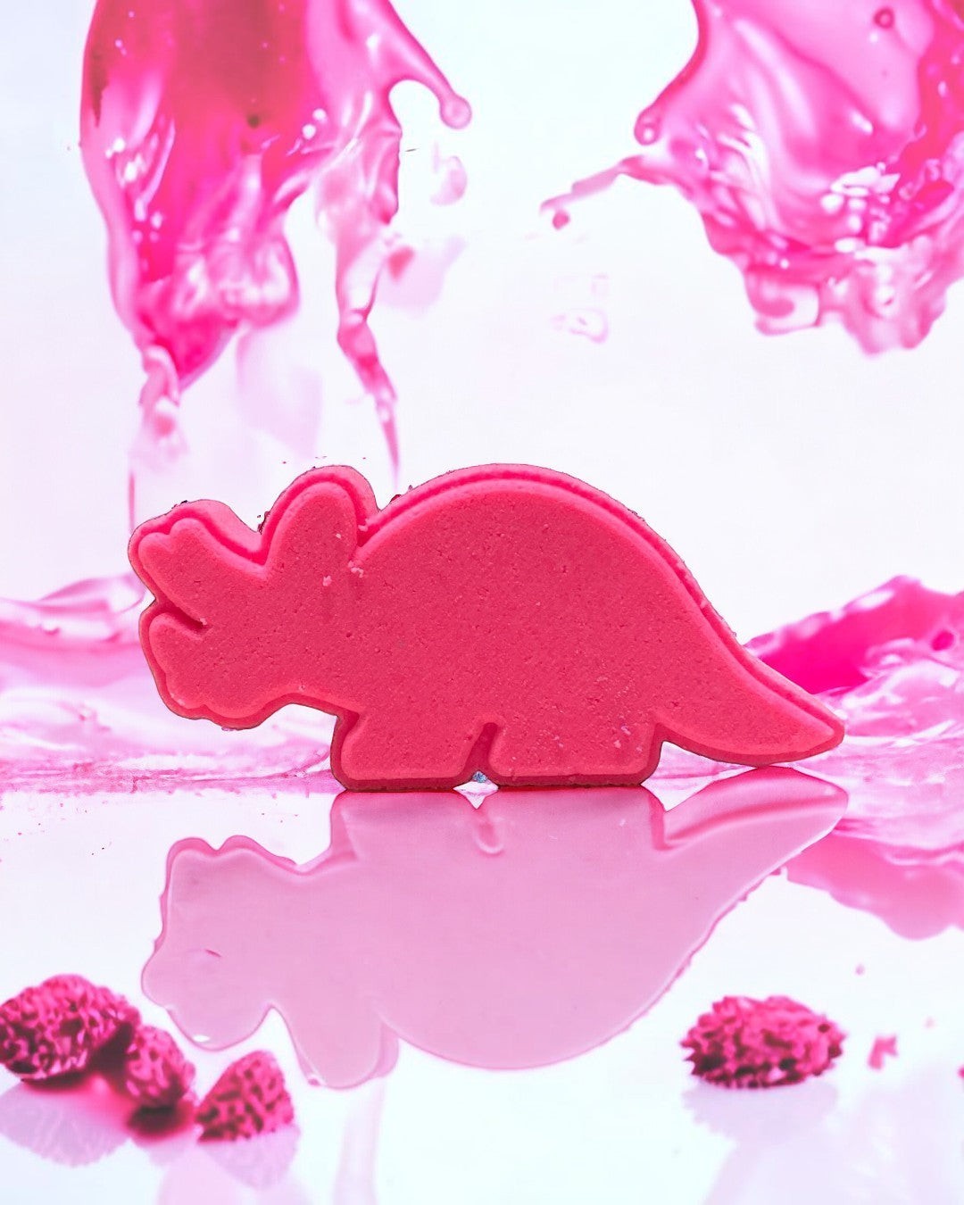 Triceratops Dino Bath Bomb - Pink - Calla Lily Cosmetics + CL kids