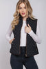 Black Slim Fit Quilted Vest