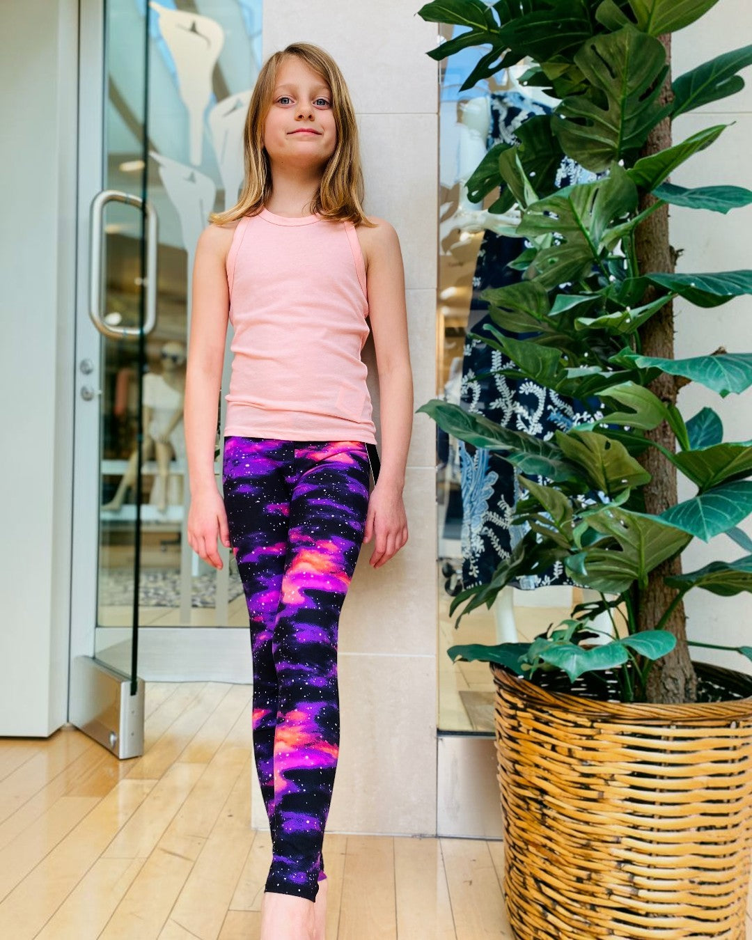 Kids Cosmic Print Leggings - Calla Lily Cosmetics + CL kids
