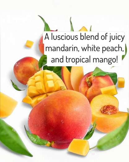 Calypso Sun Votive Candle scent despriton of calypso sun blean of mandarin, white peach, and mango.