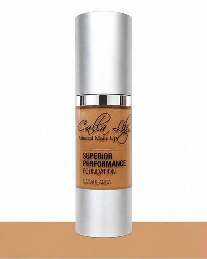 Cala Lily mineral makeup foundation bottle on a white background