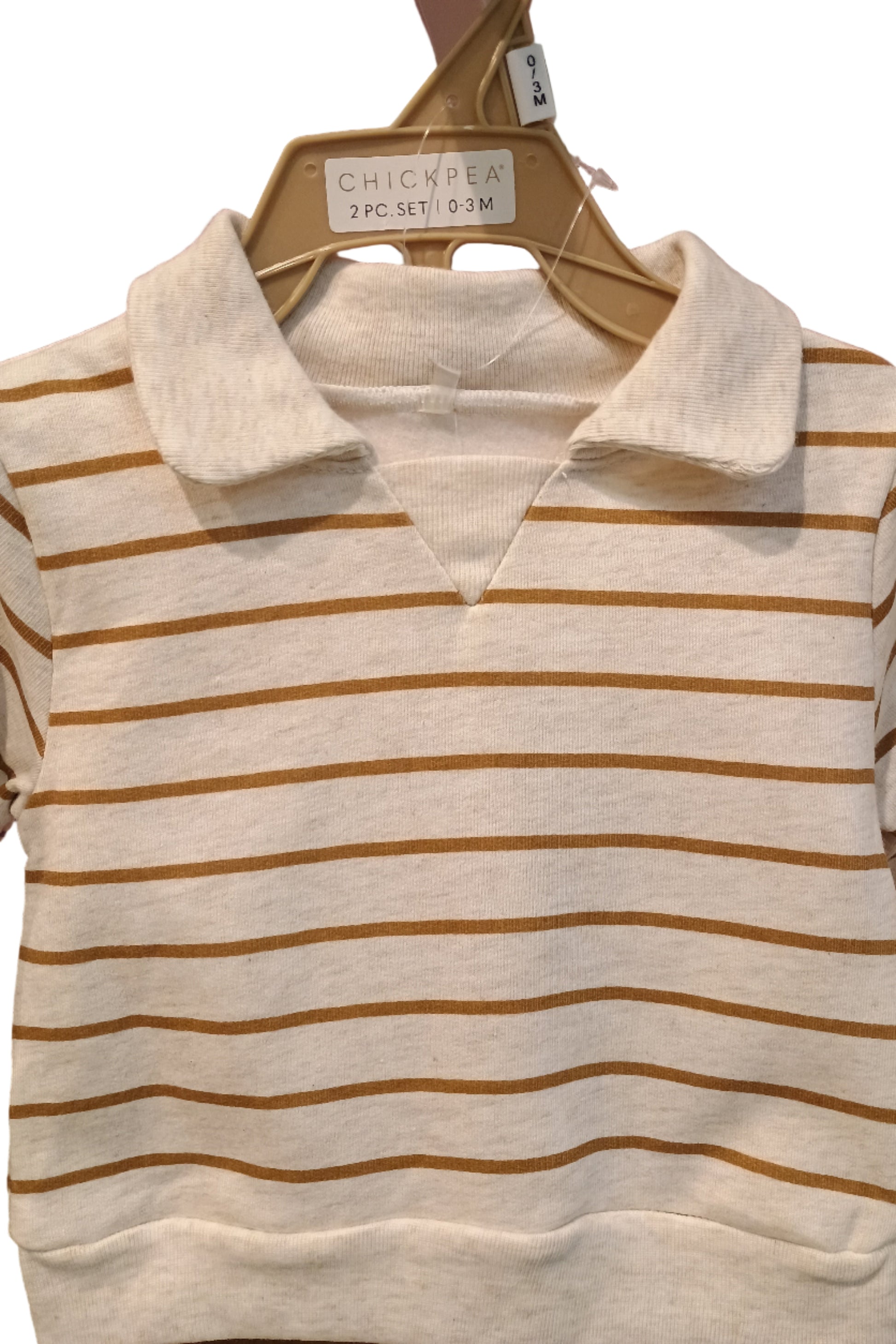 Striped shirt with white background