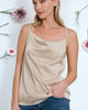 Cream - Satin Cowl Neck Cami - Calla Lily Cosmetics + CL kids