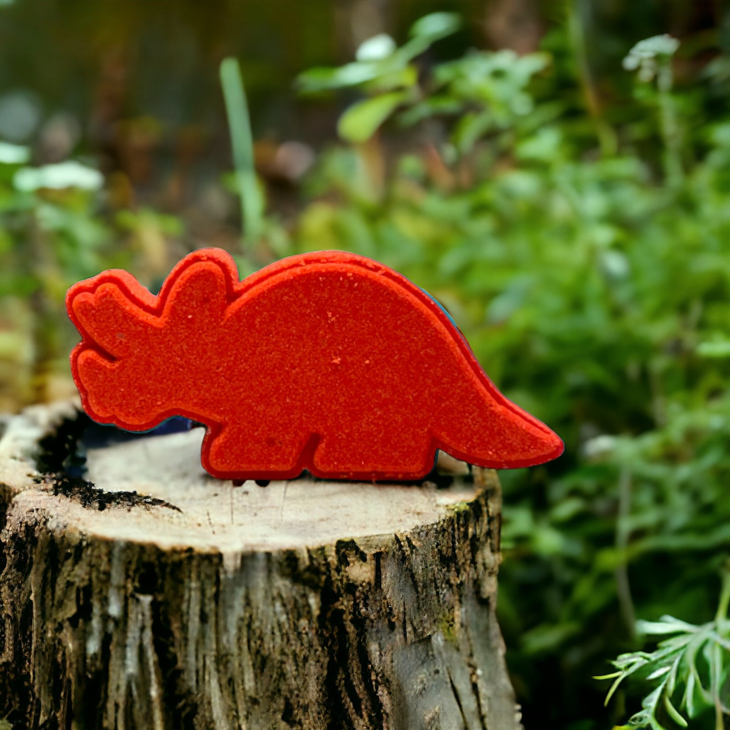 Triceratops Dino Bath Bomb - Red Orange - Calla Lily Cosmetics + CL kids