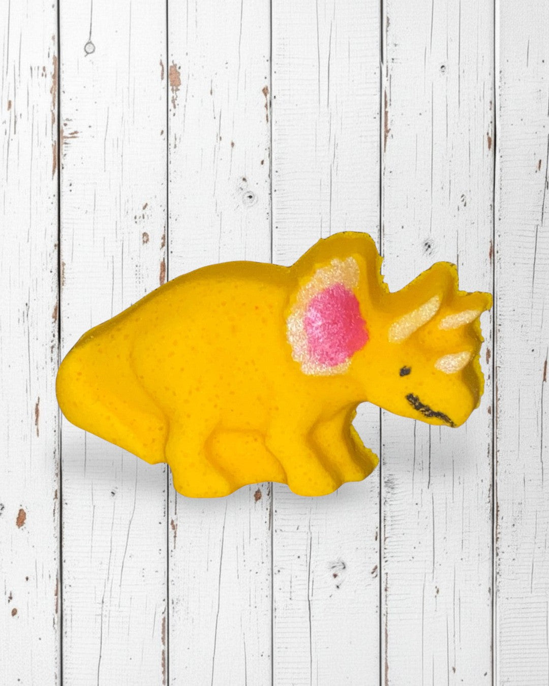 Med. Triceratops Bath Bomb - Yellow - Calla Lily Cosmetics + CL kids