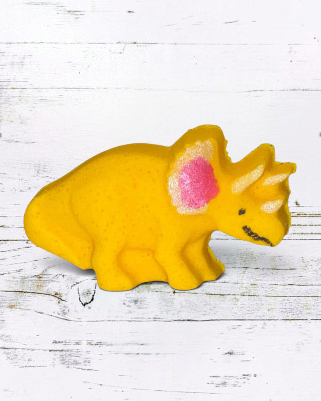 Med. Triceratops Bath Bomb - Yellow - Calla Lily Cosmetics + CL kids