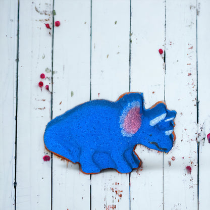 Med. Triceratops Bath Bomb - Blue - Calla Lily Cosmetics + CL kids