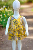 Little Girls Yellow Floral Ruffle Dress - Calla Lily Cosmetics + CL kids