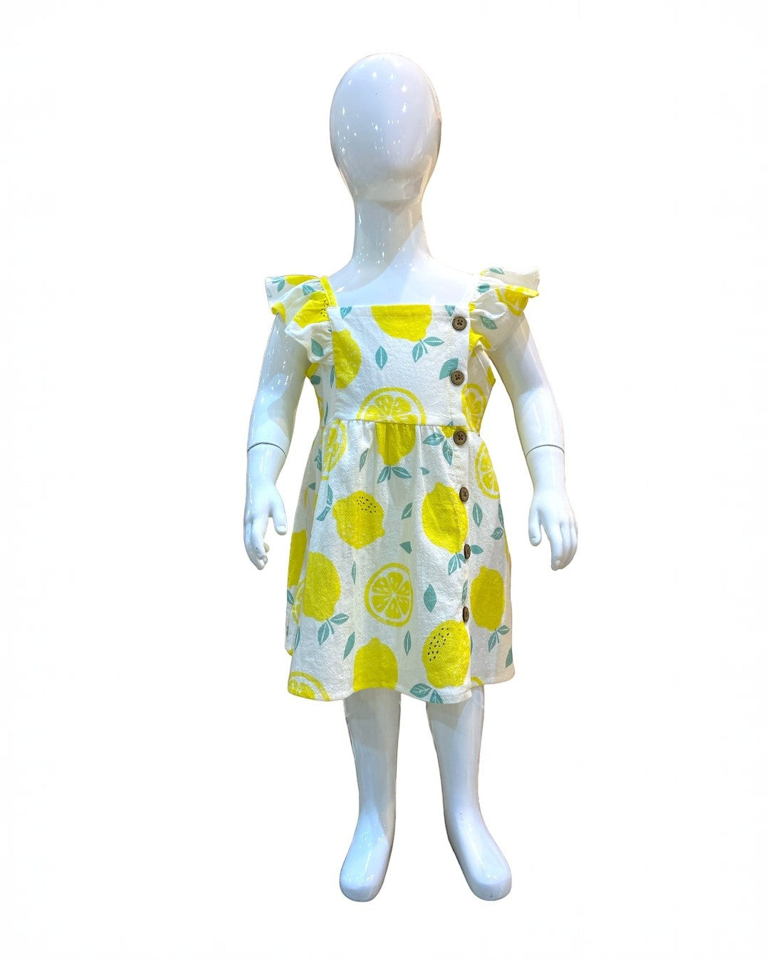 Lemon Button Dress - Calla Lily Cosmetics + CL kids