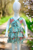 Little Girls Teal Floral Ruffle Dress - Calla Lily Cosmetics + CL kids